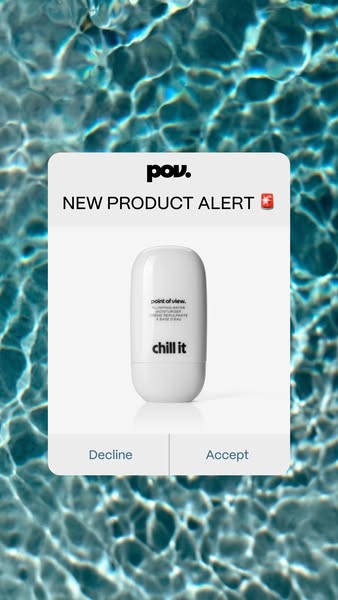 This image ad presents a new product announcement. The image is presented as if it's a phone notification or pop-up,