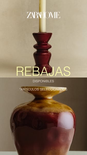 This ad showcases Zara Home products that are on sale.