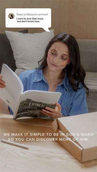 This ad features a woman reading a book titled "Luke" while sitting on a couch. The ad addresses the problem o