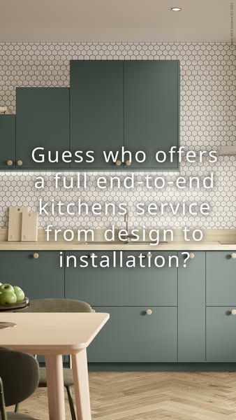 This ad uses a question format to engage the audience and prompt them to guess which company offers a full end-to-end ki