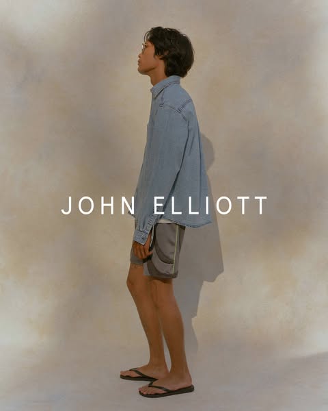 This ad features a stylish man in streetwear apparel from John Elliott. The ad showcases the brand's contemporary fa