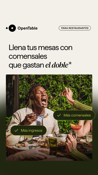 This image ad for OpenTable targets restaurants and suggests they can double their revenue by attracting more customers 