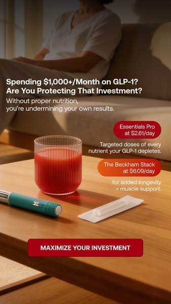 This ad targets people who are spending over $1,000 a month on GLP-1 medication and asks if they are protecting that inv