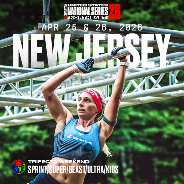 This image ad promotes the Spartan United States National Series 26 in New Jersey on April 25 & 26, 2026. It feature