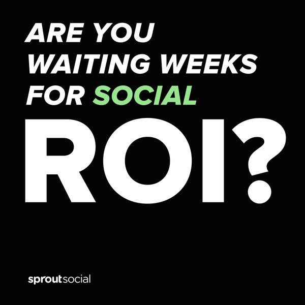 This ad uses a question to grab the viewer's attention and highlight a common pain point in social media marketing, 