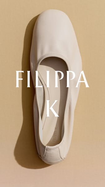This is a simple product showcase ad of FILIPPA K flats.
