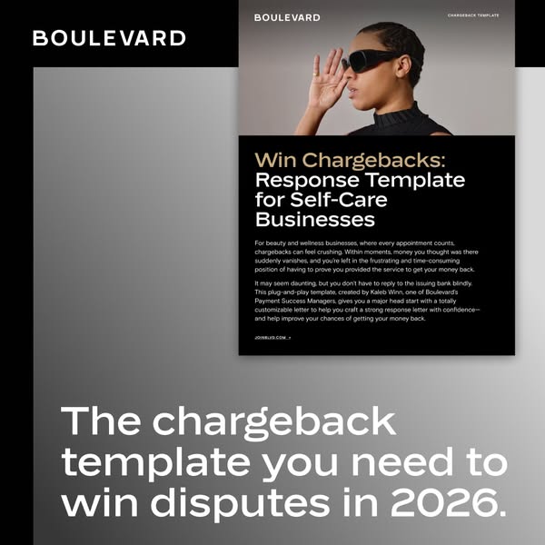 This ad promotes a chargeback response template for self-care businesses, highlighting the frustration of dealing with c