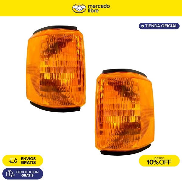 This ad features two orange car lights against a white background. The ad promotes free shipping and returns, and offers