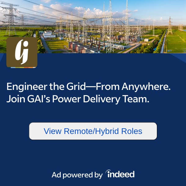 This ad is for GAI's Power Delivery Team, advertising remote and hybrid roles.