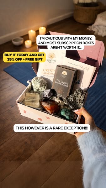 This ad promotes Mindful Souls subscription box, highlighting that it's a worthwhile purchase unlike other subscript