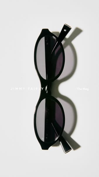 A product ad featuring Jimmy Fairly sunglasses.