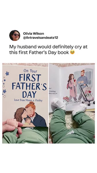 An image ad featuring a social media post from a user named Olivia Wilson, showcasing a children's book titled &quot