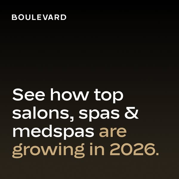 An ad for Boulevard software, which is designed to help salons, spas, and medspas grow. The ad shows the question, '
