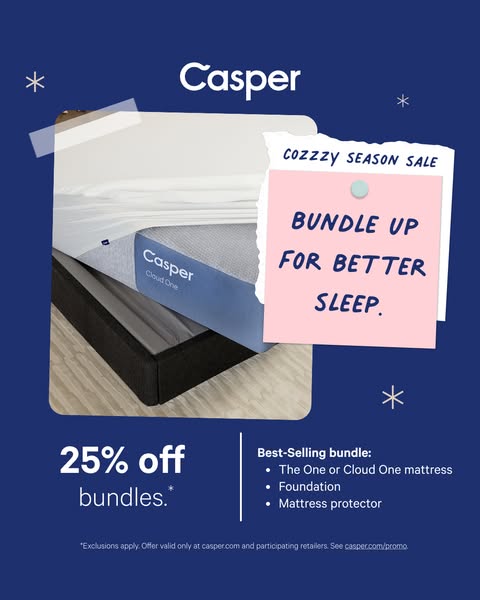 This ad promotes a discount on bundled mattresses, foundations, and mattress protectors.