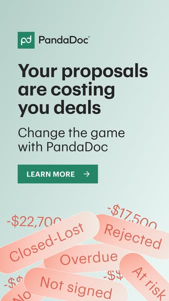This ad for PandaDoc highlights how the platform can change the game when it comes to proposals. It positions PandaDoc a