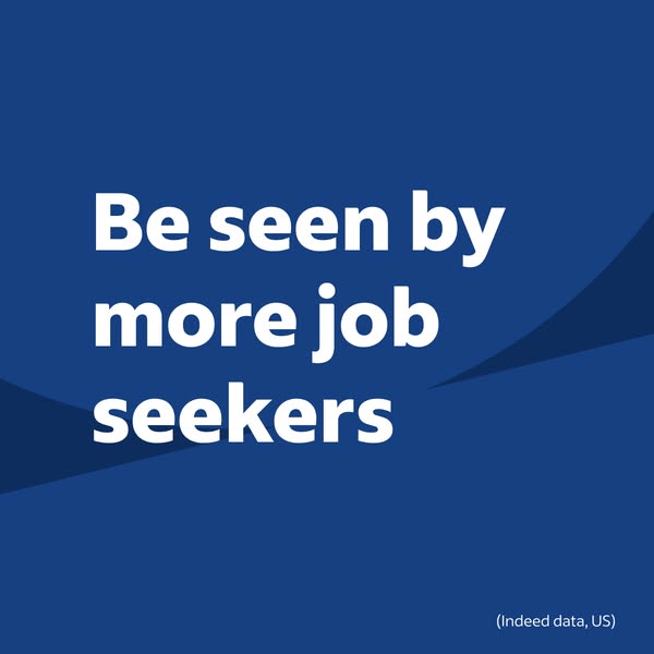 This ad is for Indeed and encourages employers to use Indeed to be seen by more job seekers.