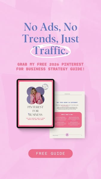 This image ad promotes a free Pinterest for Business strategy guide. The ad emphasizes that the guide provides valuable 