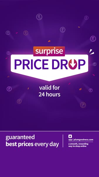 This ad promotes a surprise price drop from Plum Goodness, valid for 24 hours. The ad uses a bright, eye-catching design