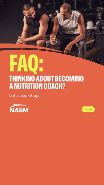 This ad is designed to attract individuals who are contemplating a career as a nutrition coach. It aims to address commo