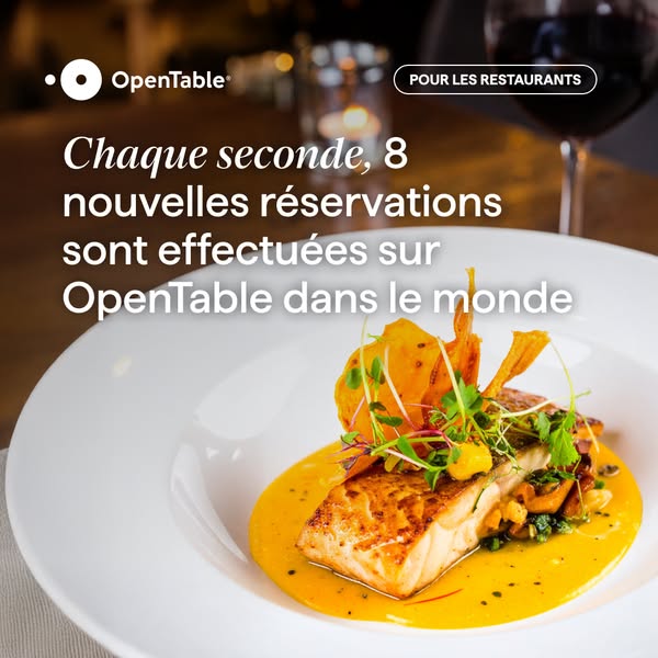 This ad for OpenTable highlights the frequency of restaurant bookings made through the platform. It emphasizes the high 