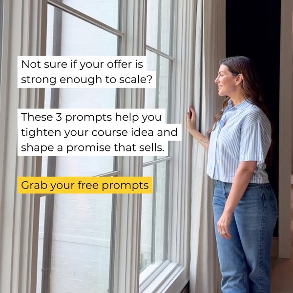 This image ad is designed to capture the attention of course creators who are unsure if their offer is strong enough to 