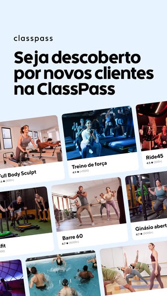 This ad for ClassPass aims to attract new business partners by showcasing a variety of fitness classes that ClassPass of