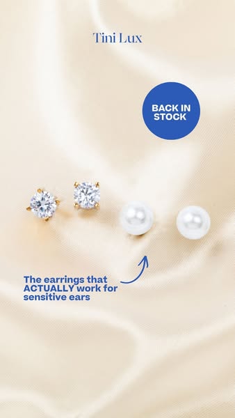 This ad showcases two different styles of earrings, highlighting the brand's commitment to creating earrings that ar