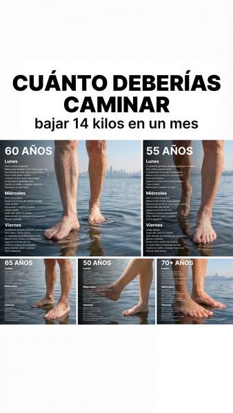 The image ad displays a list of recommendations on how much people should walk to lose 14 kilos in one month. The recomm