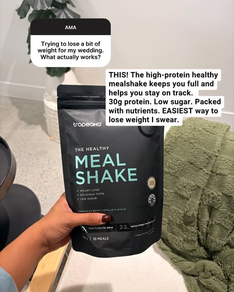 A woman shares a question from one of her followers about losing weight for their wedding and offers her recommendation 