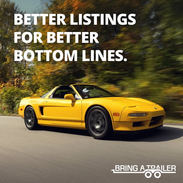 This image ad by Bring a Trailer emphasizes the positive impact of their listings on sellers' financial outcomes by 
