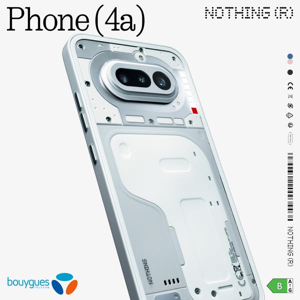 A promotional image for the Nothing Phone (4a).