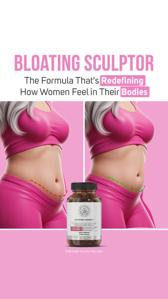 This ad highlights the Bloating Sculptor product and its impact on women's bodies.