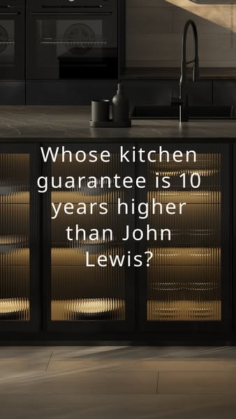 This ad uses a question to pique the viewer's curiosity and highlight the brand's superior kitchen guarantee com
