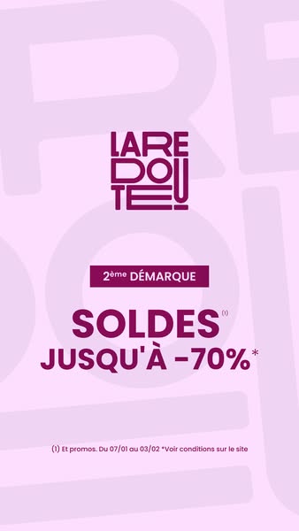 This ad promotes a sale from La Redoute offering up to 70% off.
