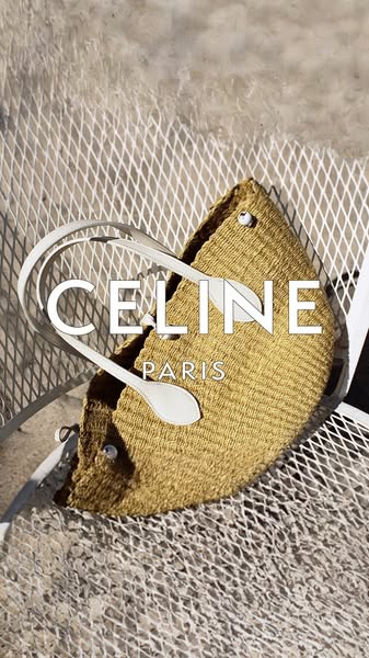 This ad features a woven tote bag from Celine Paris. The ad focuses on the craftsmanship and luxury of the brand.