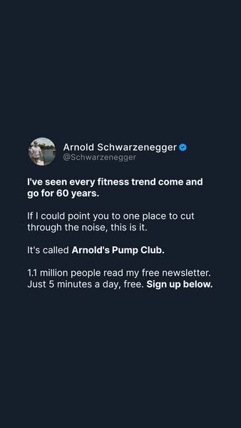 Arnold Schwarzenegger ad