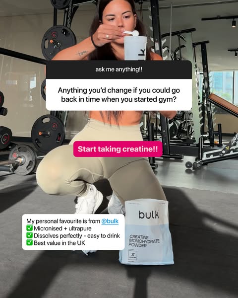 This ad features an influencer answering a question about what she would change if she could go back to when she started