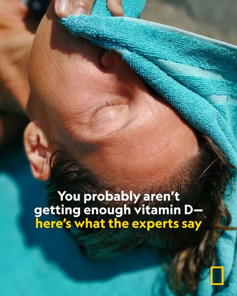 The ad shows an overhead shot of a person drying their face with a blue towel. The text says people probably aren't 