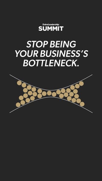 This ad uses a visual metaphor to convey the idea that the viewer may be the bottleneck in their business. It encourages