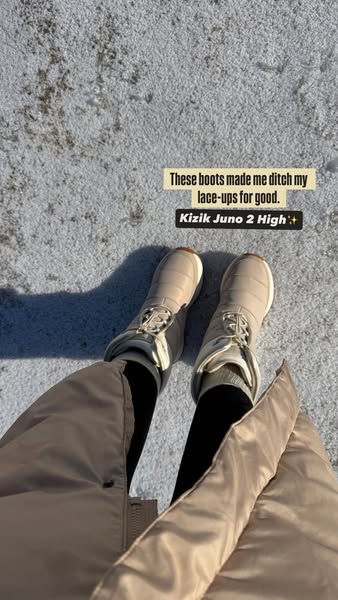 This ad features a pair of Kizik Juno 2 High boots, with the claim that these boots have replaced lace-up boots.