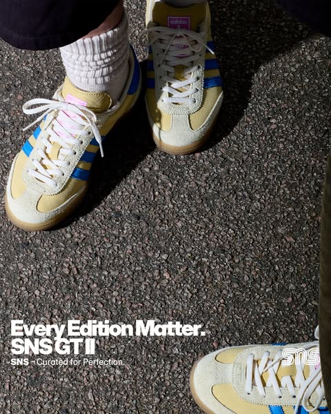 This ad showcases the SNS GT II sneakers, emphasizing the brand's commitment to perfection and the importance of eve