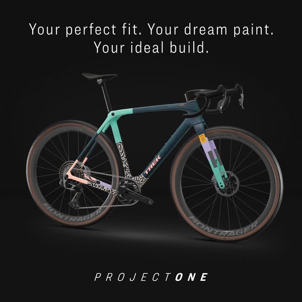 This image ad showcases a Trek bicycle, emphasizing its customizability through the Project One program, with the taglin