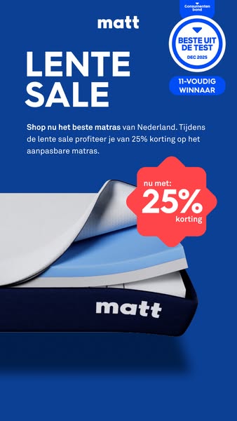 This ad for Matt features the spring sale and promotes 25% off its customizable mattress.