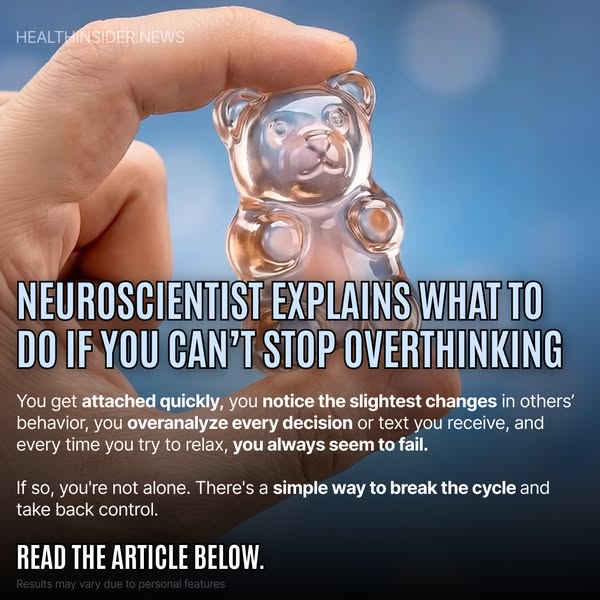 This ad presents the problem of overthinking and offers a solution of reading the linked article.