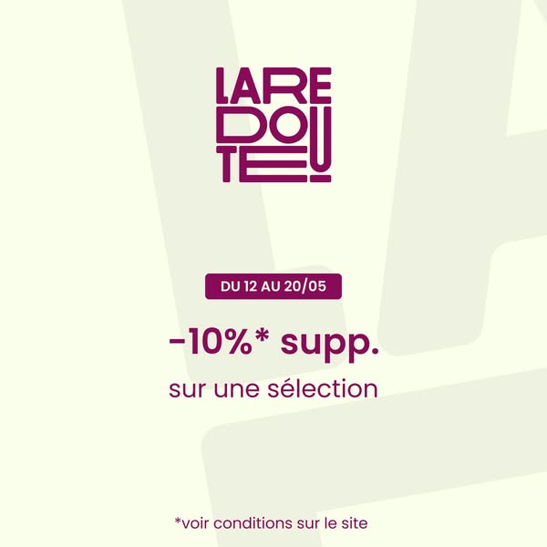 This is a simple image ad promoting a discount on a selection of products from La Redoute.