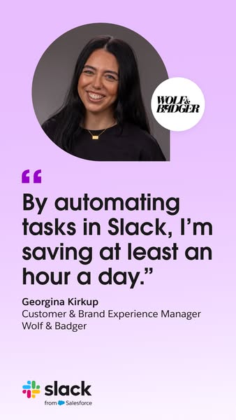 This image ad features a testimonial from Georgina Kirkup, Customer & Brand Experience Manager at Wolf & Badger,