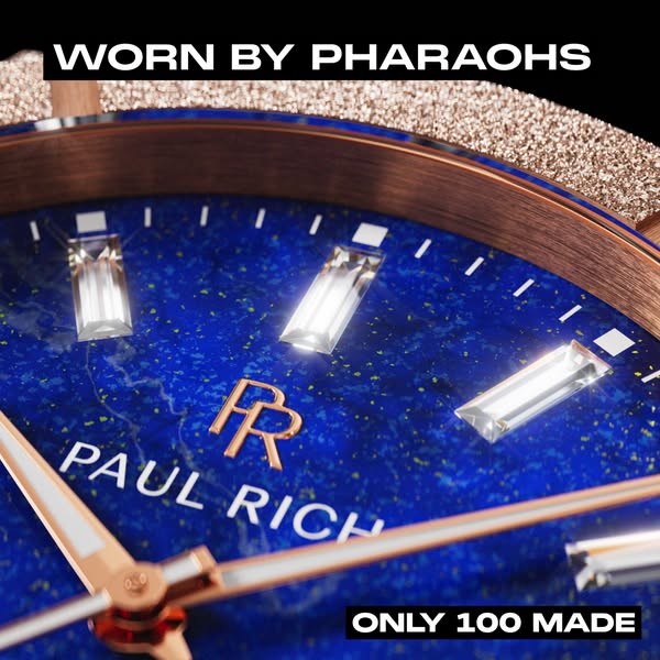 This ad showcases a close-up of the Paul Rich watch, highlighting its luxurious design and the exclusivity of the limite