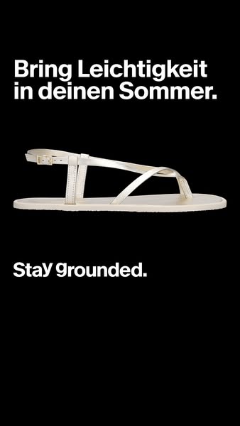 This image ad showcases the brand's summer sandal. The ad utilizes a minimal color palette, displaying the featured 
