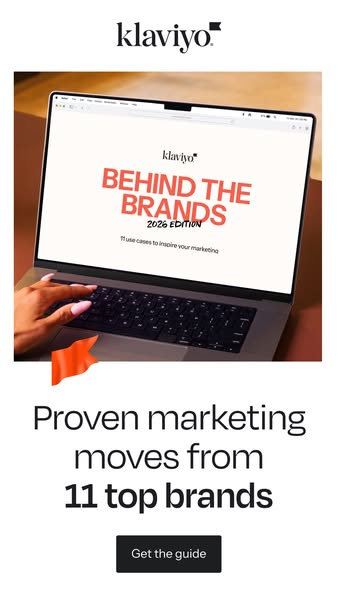 This ad promotes a guide containing proven marketing moves from 11 top brands. The ad features a laptop displaying the t