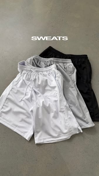 This ad showcases athletic shorts in various colors.